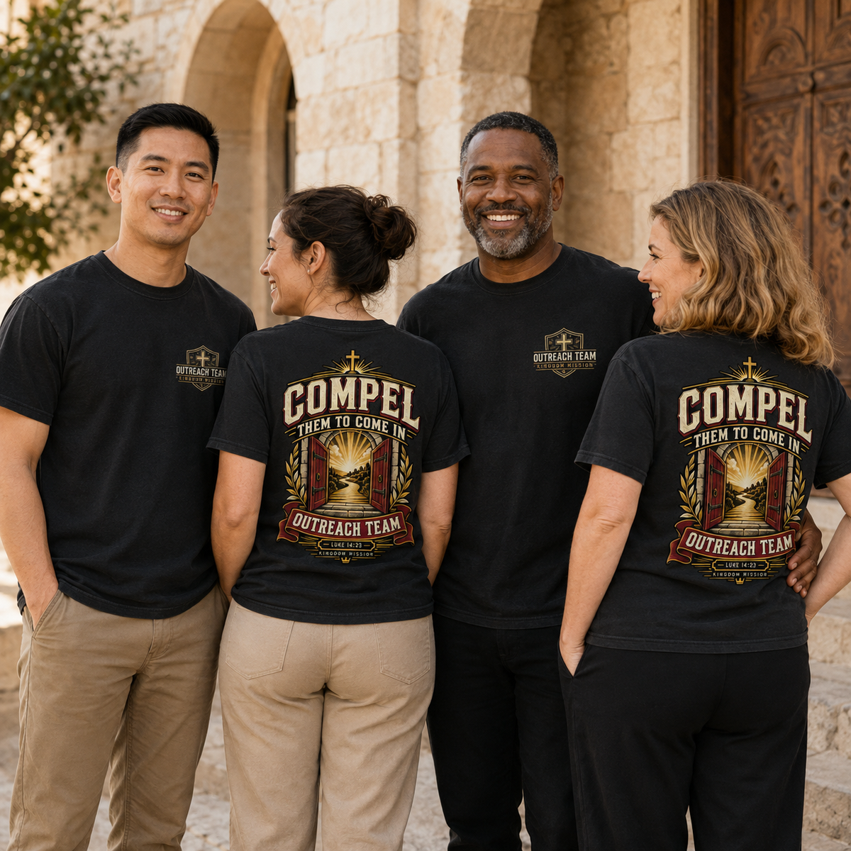 Compel Them to Come In Outreach Team Tee