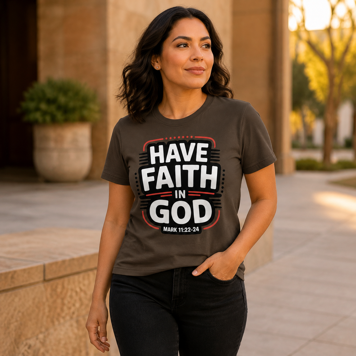 Have Faith in God Christian T-Shirt | Mark 11:22–24