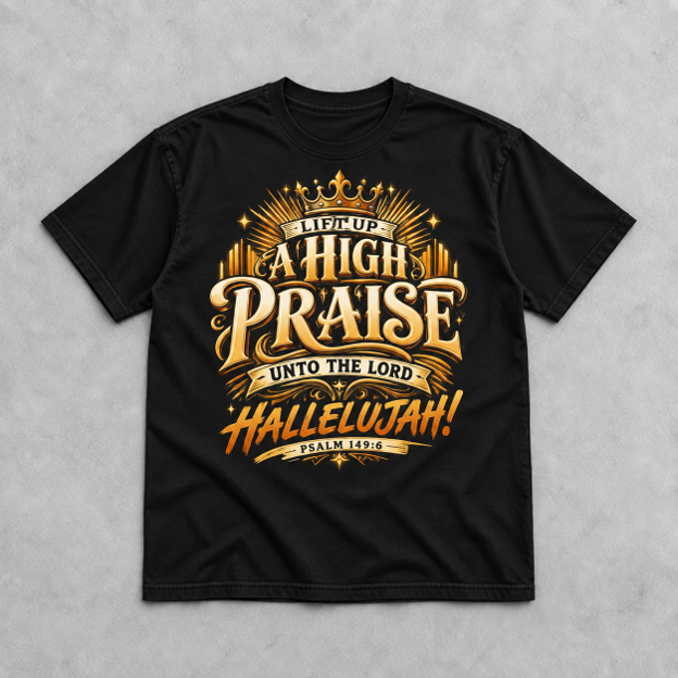 A High Praise Christian T-Shirt | Psalm 149:6